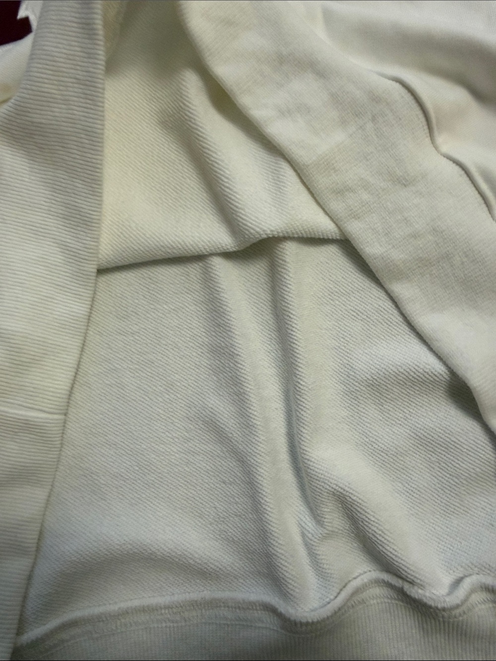 PARKE MOCKNECK White Sweatshirt with Burgundy Lettering - Picture 6 of 6